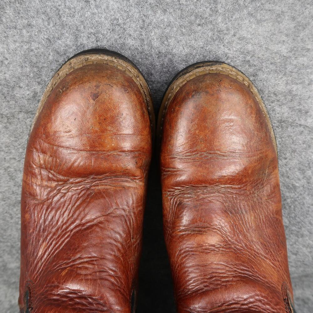 Georgia Giant Shoes Mens 10.5 Romeo Boots Pull On Waterproof Leather Brown Work - Picture 11 of 15